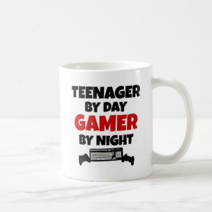 Caneca De Café Adolescente por Day Gamer por Night
