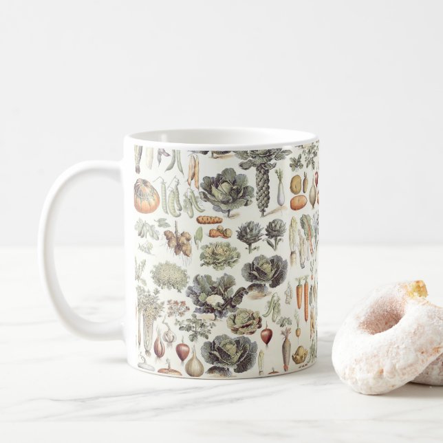 Caneca De Café Adolphe Millot Vegetable Patterable Coffee Mug (Com Donut)