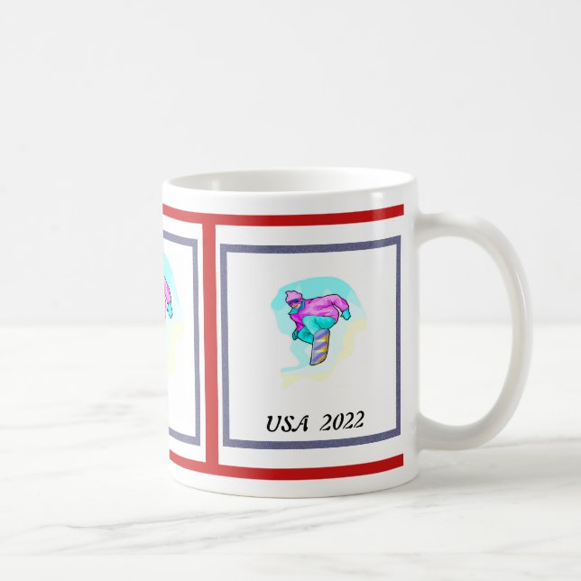 Caneca De Café Adora praticar snowboard - (Direita)