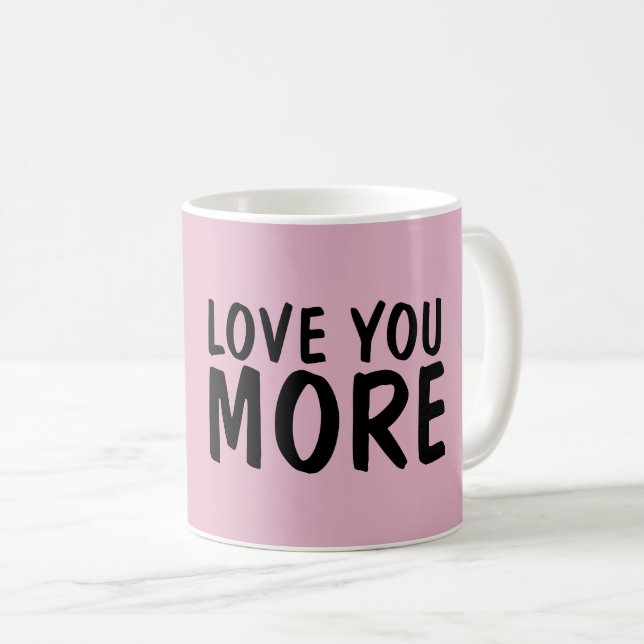 Caneca De Café ADORA-TE MAIS CAFÉ Rosa (Frente Esquerda)