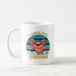 Caneca De Café Adorable Axolotl Piada Eu Axolotl Perguntas Design