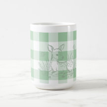 Adorable Green Plaid Coffee Mug