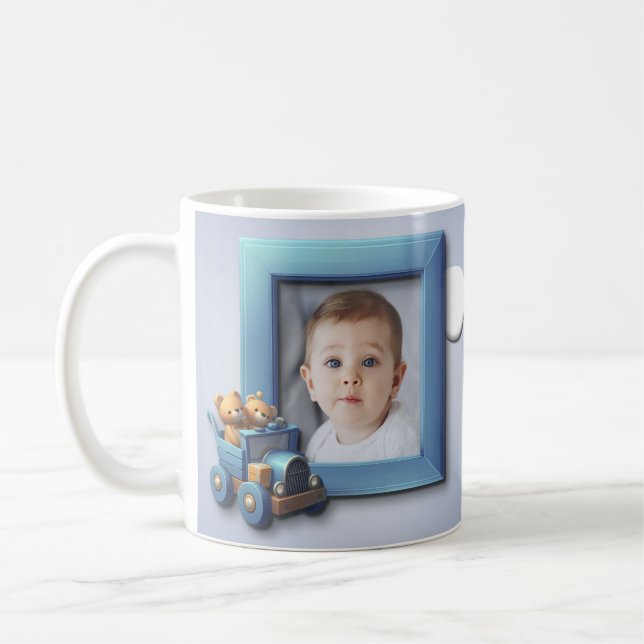 Caneca De Café Adorable Teddy Bear Truck Customizable Design (Esquerda)