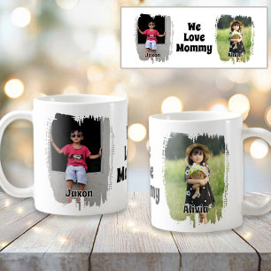 Caneca De Café Adoramos Mamães Totalmente Personalizáveis Duas Fo