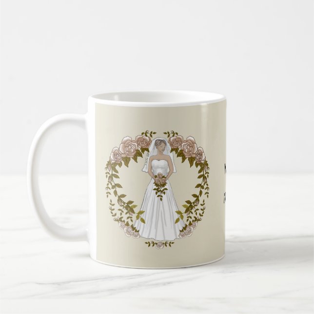 Caneca De Café Adorando Mug do casamento da Noiva (Esquerda)