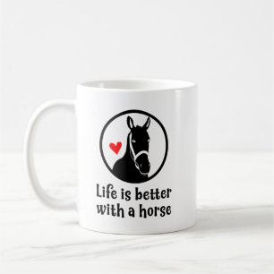 Caneca De Café Adorável Amante de Cavalos Fazenda Country Rodeio 