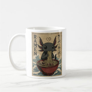 Caneca De Café Adorável Arte Japonesa Retro de Macarrão Ramen Axo