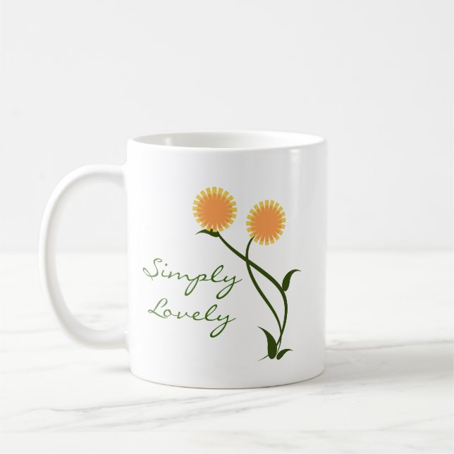 Caneca De Café Adorável Blooms Mug, Laranja (Esquerda)