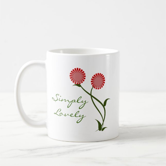 Caneca De Café Adorável Blooms Mug, Vermelho (Esquerda)