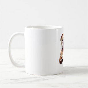 Caneca De Café Adorável cachorrinho Bulldog Inglês - Mascote cati