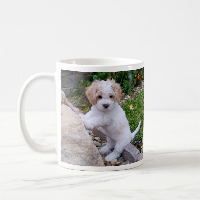 Caneca de café adorável do filhote de cachorro (Esquerda)