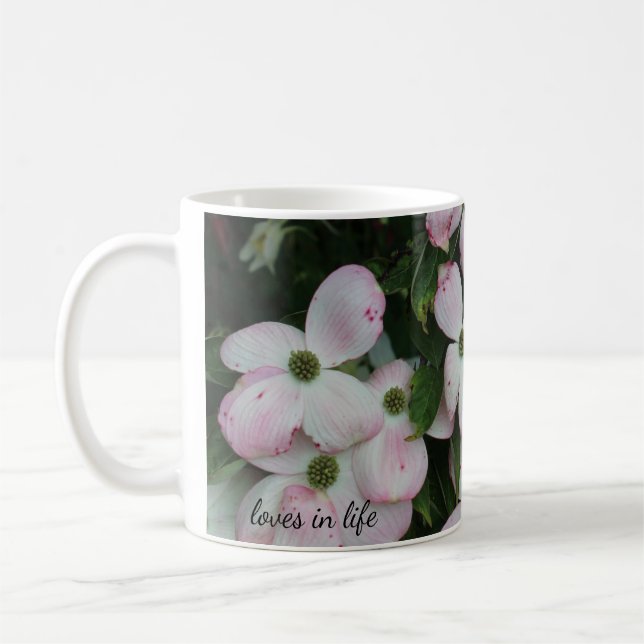 Caneca De Café Adorável Dogwood Flower Mug (Esquerda)