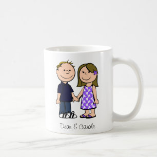 Caneca De Café Adorável ele & ela