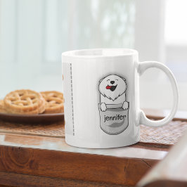 Caneca De Café Adorável Filhote de Cachorro Pomerânia Adicione Se