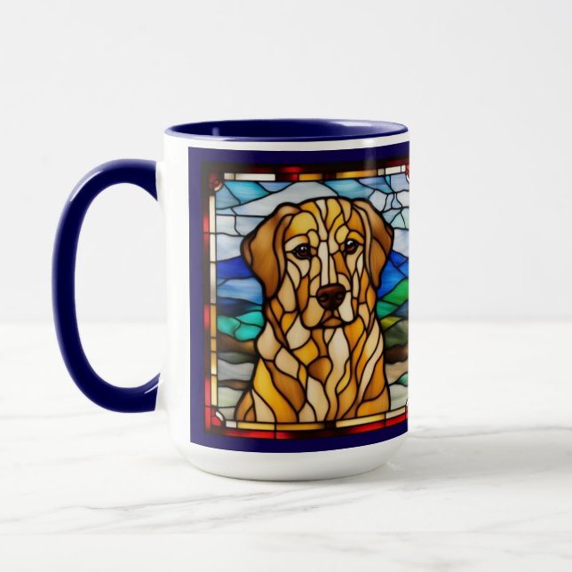 Caneca de Café Adorável Golden Retiever (Esquerda)
