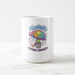 Caneca De Café Adorável Guarda-Chuva Kawaii Espalhe Bondade Plant