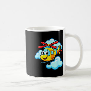 Caneca De Café Adorável helicóptero de desenho animado amarelo he