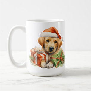 CANECA DE CAFÉ ADORÁVEL RECUPERADOR DE LABRADOR AMARELO DE NATAL