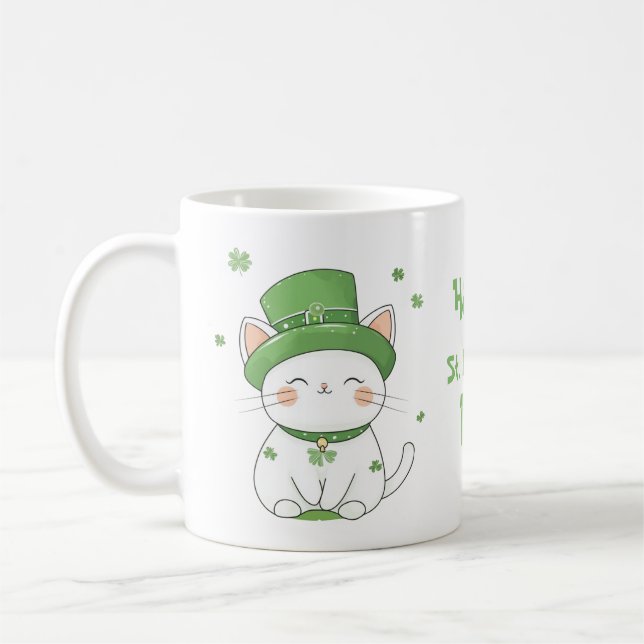 Caneca De Café Adorável Rua de Gato Cute Kawaii. (Esquerda)