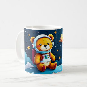 Caneca De Café Adorável Urso Espacial Teddy