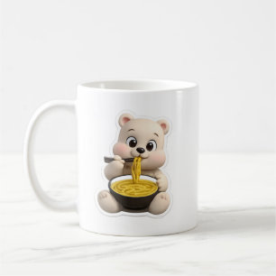 Caneca De Café Adorável Urso Fofo Pero Design de Personagem