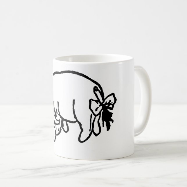 Caneca De Café Adorável Winnie, o pooh Eeyore esboça Coffee Mug (Frente Esquerda)