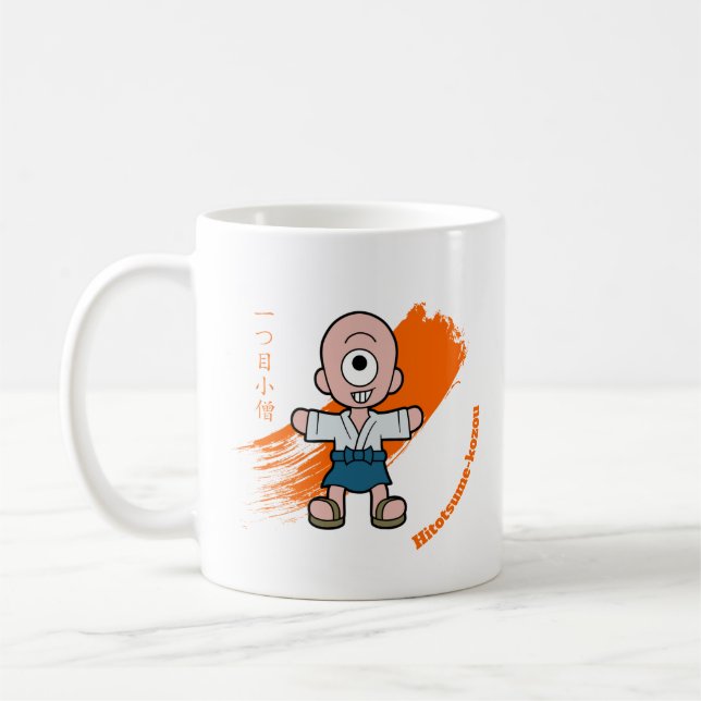 Caneca De Café Adorável Yokai Japonês Hitotsume-kozo (Esquerda)