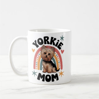 Caneca De Café "Adorável Yorkie Mãe Trabalho de arte para Pais de