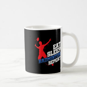 Caneca De Café Adormecer Badminton Repetir Jogador Esportivo Ou V
