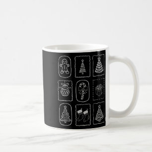Caneca De Café Adorno de árvore de Natal Doodle de Natal 2025 Coq