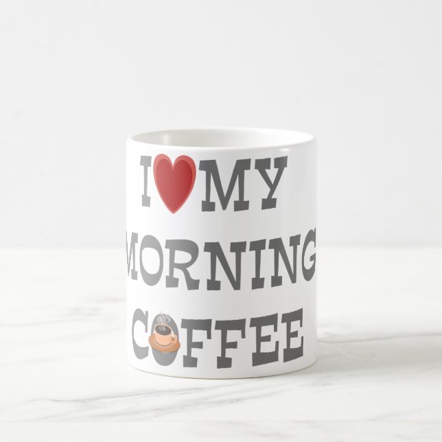 Caneca De Café Adoro A Minha Manhã De Café (Centro)