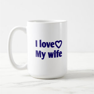 Caneca De Café Adoro a minha mulher - Presente Romântico para a e