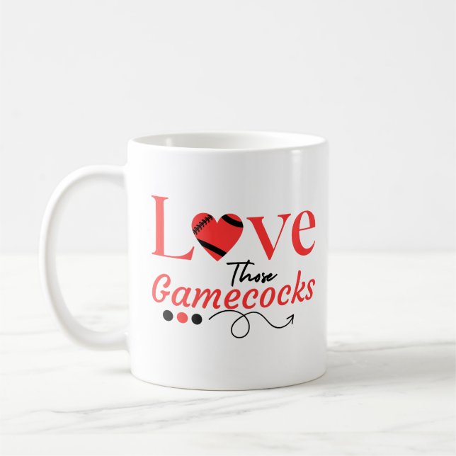 Caneca De Café Adoro aquele Espírito de Futebol dos Gamecocks, cl (Esquerda)