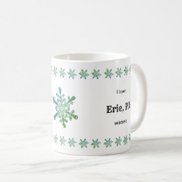 Caneca De Café Adoro Cidade Personalizada Winters Erie PA Snowfla