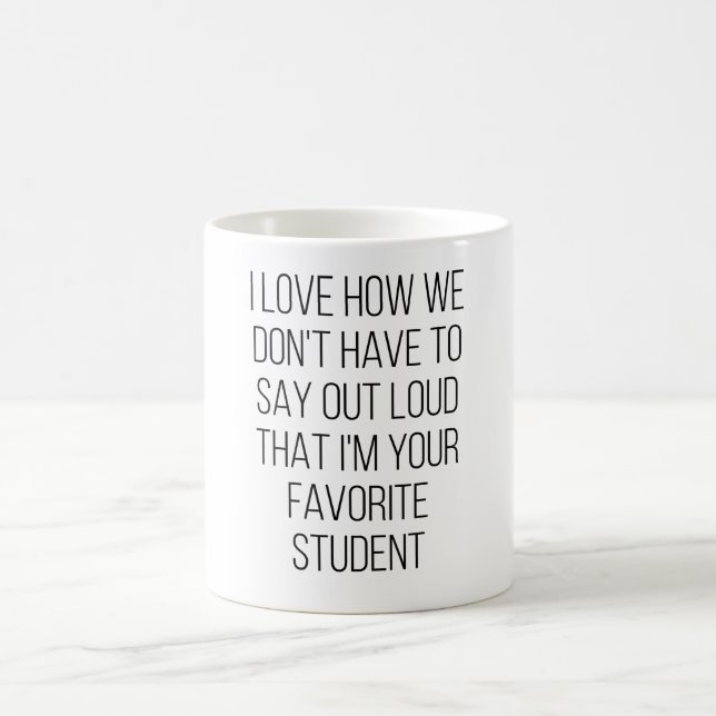 Caneca De Café Adoro como não temos que dizer alto que sou (Centro)