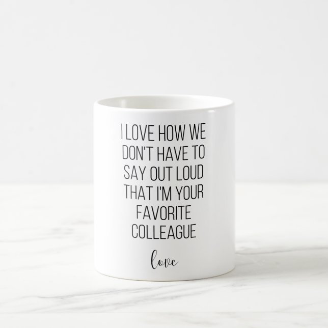 Caneca De Café Adoro como não temos que dizer alto que sou (Centro)