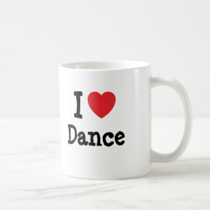 Caneca De Café Adoro Dance Heart personalizado personalizado