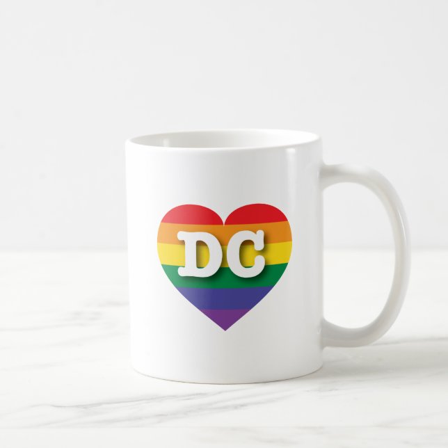 Caneca De Café Adoro DC Rainbow Heart (Direita)