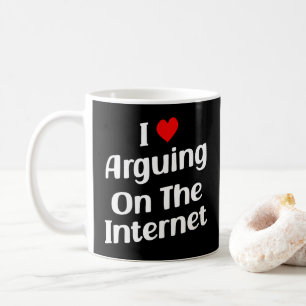 Caneca De Café Adoro Discutir Na Internet Engraçado Cronicamente