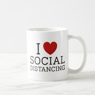 Caneca De Café Adoro Distância Social