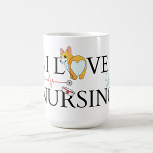 Caneca De Café Adoro Enfermar Corgi Mug