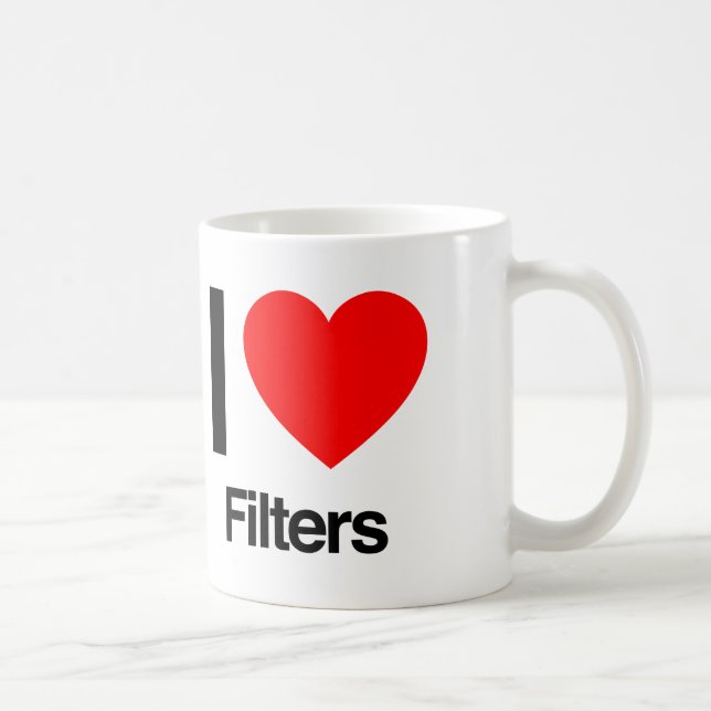 Caneca De Café adoro filtros (Direita)