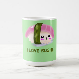 Caneca De Café Adoro Frases Engraçadas Sushi