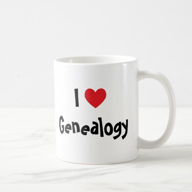 Caneca De Café Adoro genealogia (Direita)