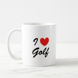 Caneca De Café Adoro Golf Sports Typografia Café Mug