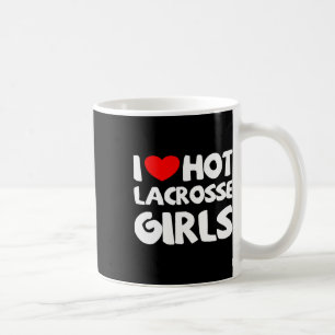 Caneca De Café Adoro Hot Lacrosse Meninas Engraçadas Esporte Card