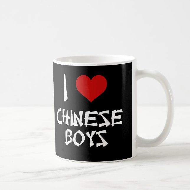 Caneca De Café Adoro Meninos Chineses (Direita)