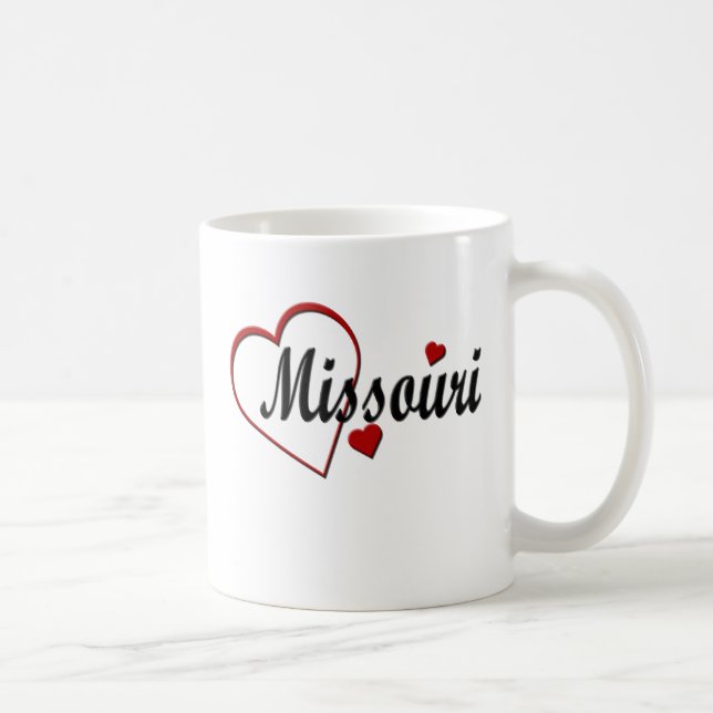 Caneca De Café Adoro Missouri Hearts Mugs (Direita)