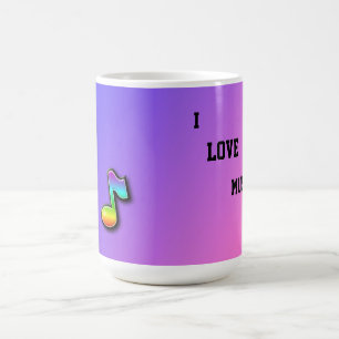 Caneca De Café Adoro Música Mug