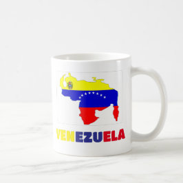 Caneca De Café Adoro o mapa e escudo da Venezuela